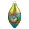 3ct. 4.25" Multicolor with Retro Reflectors Glass Finial Christmas Ornament